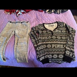 Victoria secret long John pajamas